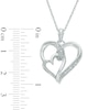 Thumbnail Image 1 of Diamond Accent Double Heart Pendant in Sterling Silver