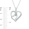 Thumbnail Image 1 of Diamond Accent Double Heart Pendant in Sterling Silver