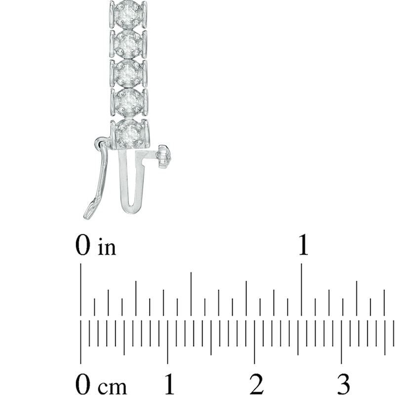 2.97 CT. T.W. Diamond Tennis Bracelet in Sterling Silver - 7.25"|Peoples Jewellers