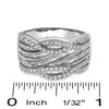 0.50 CT. T.W. Diamond Swirl Ring in 10K White Gold