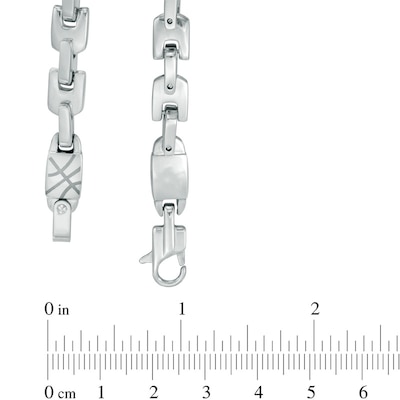 Men's Necklace and Bracelet Set in Stainless Steel and Brown IP - 24"
