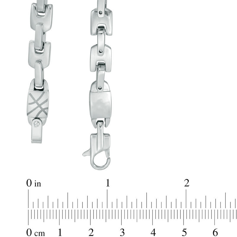 Necklace and Bracelet Set in Stainless Steel and Brown IP - 24"