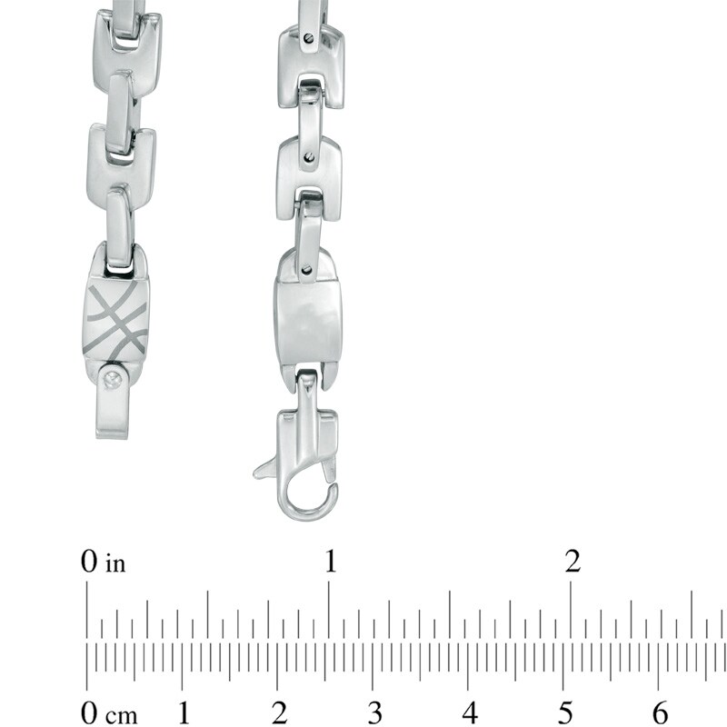 Main Image 2 of Necklace and Bracelet Set in Stainless Steel and Brown IP - 24"