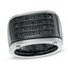 Thumbnail Image 1 of 0.19 CT. T.W. Black Diamond Multi-Row Band in Stainless Steel with Black IP
