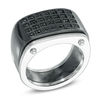 Thumbnail Image 2 of 0.19 CT. T.W. Black Diamond Multi-Row Band in Stainless Steel with Black IP