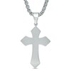 Thumbnail Image 1 of Men's Gothic-Style Layered Cross Pendant in Stainless Steel and Rose IP - 24"
