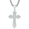 Thumbnail Image 2 of Men's Gothic-Style Layered Cross Pendant in Stainless Steel and Rose IP - 24"