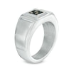 Men's Two-Tone Carbon Fiber Ring in Stainless Steel - Size 10