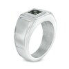 Thumbnail Image 2 of Two-Tone Carbon Fiber Ring in Stainless Steel - Size 10