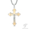 Thumbnail Image 0 of Men's Crucifix Pendant in Two-Tone Stainless Steel - 24"