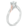 Thumbnail Image 2 of 0.35 CT. T.W. Certified Canadian Diamond Twist Engagement Ring in 14K Two-Tone Gold (I/I1)