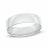Men's 6.5mm Comfort Fit Wedding Band in 14K White Gold - Size 10