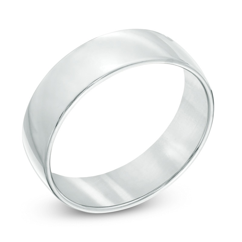 Main Image 2 of 6.5mm Comfort Fit Wedding Band in 14K White Gold - Size 10