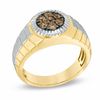 Men's 0.50 CT. T.W. Champagne Diamond Cluster Ring in 10K Gold