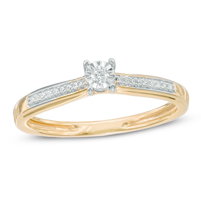 0.08 CT. T.W. Diamond Promise Ring in 10K Gold