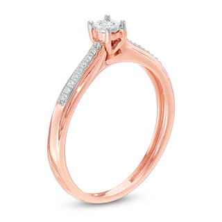 0.06 CT. T.W. Diamond Promise Ring in 10K Rose Gold