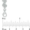 Thumbnail Image 2 of 0.50 CT. T.W. Diamond Cascading Four Stone Bracelet in Sterling Silver - 7.5"