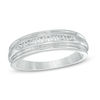 Thumbnail Image 1 of Men's 0.23 CT. T.W. Diamond Wedding Band in 10K White Gold