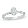 Thumbnail Image 1 of 0.60 CT. T.W. Certified Canadian Diamond Frame Engagement Ring in 14K White Gold (I/I1)