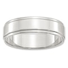 Thumbnail Image 0 of Men's 6.0mm Groove Edge Flat Wedding Band in Sterling Silver