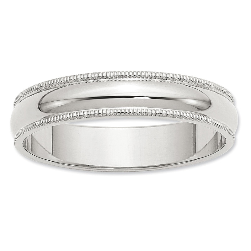 Men's 5.0mm Milgrain Edge Wedding Band in Sterling Silver|Peoples Jewellers