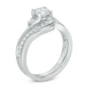 Thumbnail Image 1 of 1.00 CT. T.W. Diamond Bypass Shank Bridal Set in 14K White Gold