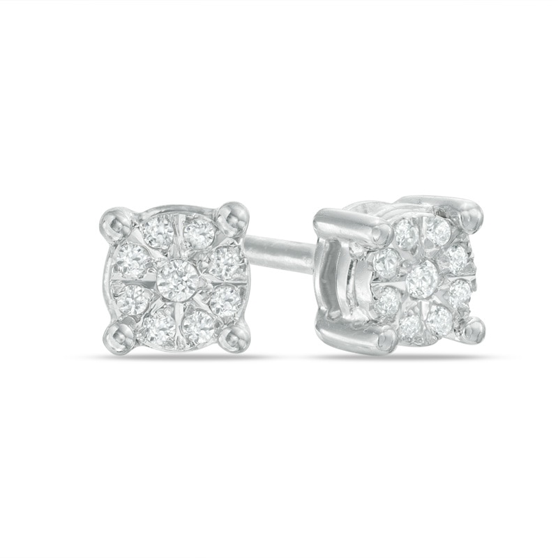 0.09 CT. T.W. Composite Diamond Stud Earrings in Sterling Silver|Peoples Jewellers