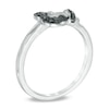 Thumbnail Image 2 of Black Diamond Accent Heart-Shaped Buckle Ring in Sterling Silver