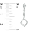 0.15 CT. T.W. Diamond Open Square Drop Earrings in Sterling Silver