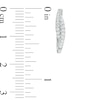 Thumbnail Image 2 of 0.23 CT. T.W. Diamond Hoop Earrings in 10K White Gold