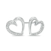 Thumbnail Image 1 of Diamond Accent Heart Stud Earrings in Sterling Silver