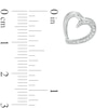 Thumbnail Image 2 of Diamond Accent Heart Stud Earrings in Sterling Silver