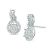 Thumbnail Image 0 of 0.30 CT. T.W. Composite Diamond Frame Drop Earrings in 10K White Gold