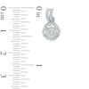 Thumbnail Image 1 of 0.30 CT. T.W. Composite Diamond Frame Drop Earrings in 10K White Gold