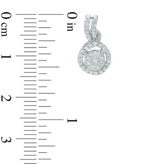 0.30 CT. T.W. Composite Diamond Frame Drop Earrings in 10K White Gold