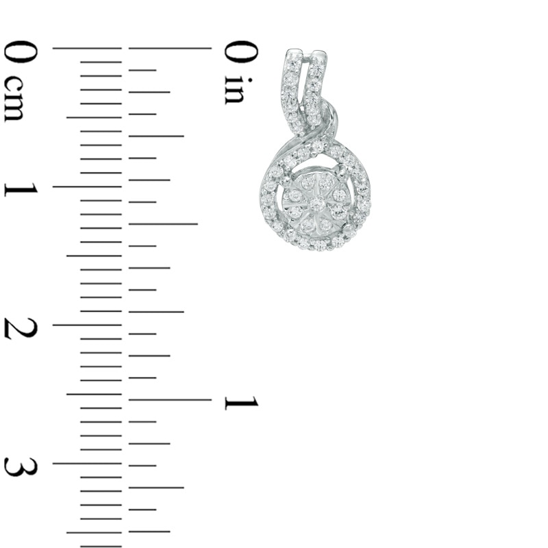 0.30 CT. T.W. Composite Diamond Frame Drop Earrings in 10K White Gold