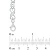 0.18 CT. T.W. Diamond Heart-Shaped Infinity with "MOM" Bracelet in Sterling Silver - 7.5"