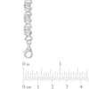 Diamond Accent Heart with "X" Link Bracelet in Sterling Silver - 7.5"
