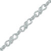 Thumbnail Image 1 of 0.23 CT. T.W. Diamond Infinity Link Bracelet in 10K White Gold - 7.25"