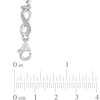 Thumbnail Image 1 of Diamond Accent Alternating "MOM" Infinity Link Bracelet in Sterling Silver - 7.5"