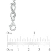 Thumbnail Image 2 of Diamond Accent Alternating "MOM" Infinity Link Bracelet in Sterling Silver - 7.5"