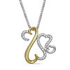 Thumbnail Image 0 of Open Hearts by Jane Seymour™ 0.10 CT. T.W. Diamond Motherly Love Pendant in Sterling Silver and 10K Gold