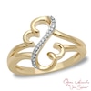 Thumbnail Image 1 of Open Hearts by Jane Seymour™ Diamond Accent Looping Ring in 10K Gold