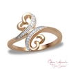 Thumbnail Image 1 of Open Hearts by Jane Seymour™ Diamond Accent Looping Ring in 10K Rose Gold