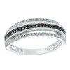 Thumbnail Image 1 of 0.18 CT. T.W. Champagne and White Diamond Multi-Row Band in Sterling Silver