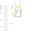 0.11 CT. T.W. Diamond Tilted Heart Pendant in 10K Gold