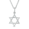 Thumbnail Image 0 of 0.15 CT. T.W. Diamond Star of David Pendant in Sterling Silver