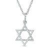 Thumbnail Image 1 of 0.15 CT. T.W. Diamond Star of David Pendant in Sterling Silver