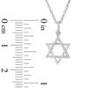 Thumbnail Image 2 of 0.15 CT. T.W. Diamond Star of David Pendant in Sterling Silver