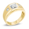 Thumbnail Image 2 of 0.33 CT. T.W. Octagonal Frame Three Stone Ring in 10K Gold
